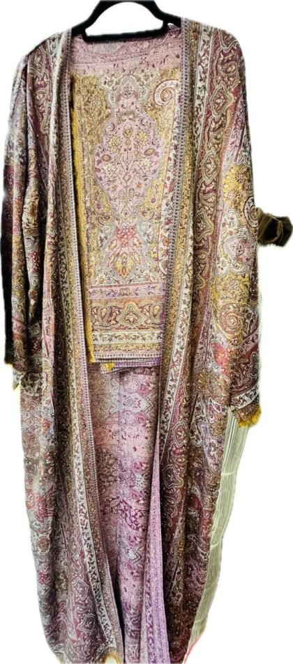 Rose Gold Paisley Pashmina Abaya