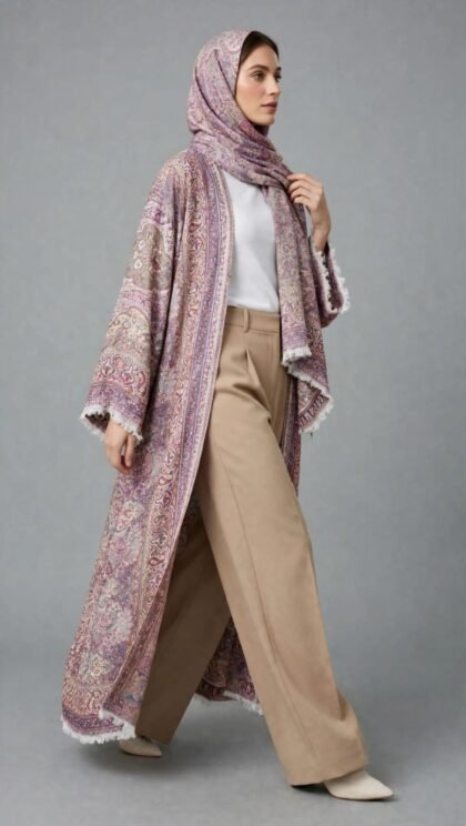 Dusty Rose Pasmina Abaya