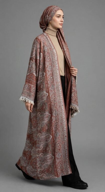 Dusty Rose Pashmina Abaya